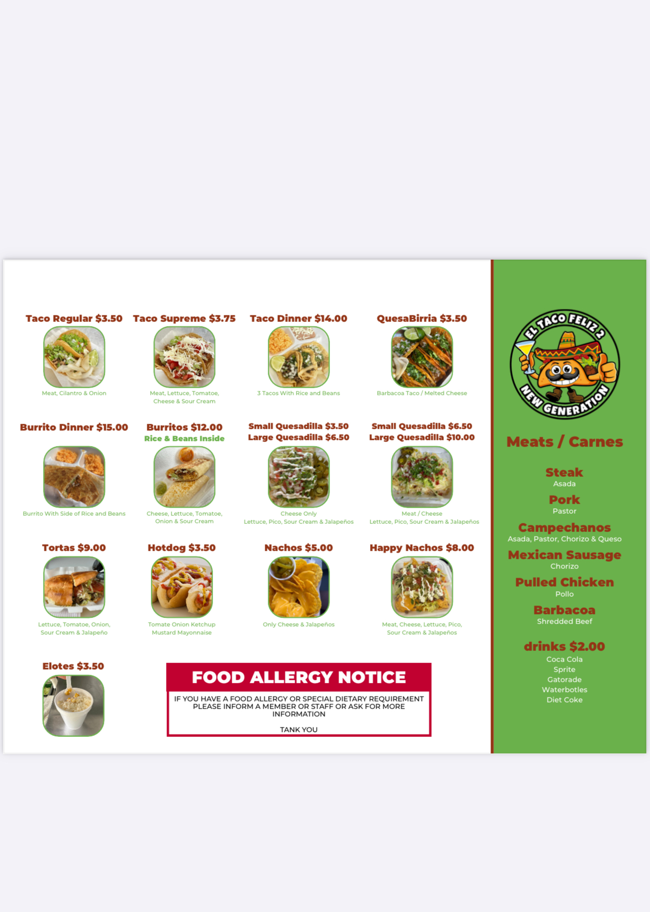 El Taco Feliz food truck